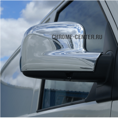 Накладки на зеркала (нерж.сталь) VW T5 2003- бренд – Omtec (Omsaline) главное фото